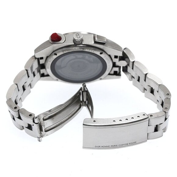 Dior Cyfuru Rouge CD084611 Date Chronograph Silver Dial Automatic Men's - Picture 9 of 11
